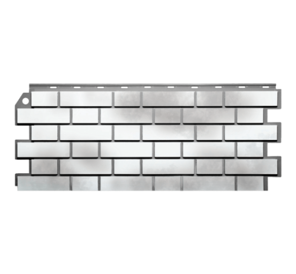 Фасадные панели (цокольный сайдинг) Кирпич Клинкерный 3D Белый от производителя  Fineber по цене 448 р