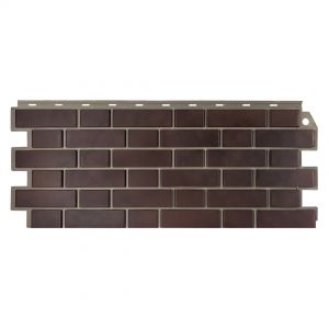Фасадные панели Кирпич облицовочный 3D - Коричнево-чёрный от производителя Fineber по цене 640 р Фасадные панели Кирпич облицовочный 3D - Коричнево-чёрный от производителя Fineber по цене 640 р