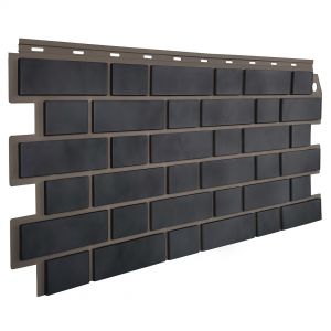 Фасадные панели Кирпич облицовочный 3D - Мокрый асфальт от производителя Fineber по цене 640 р Фасадные панели Кирпич облицовочный 3D - Мокрый асфальт от производителя Fineber по цене 640 р