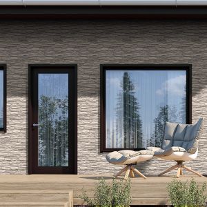 Фасадные панели Скол - Светло- бежевый от производителя  Fineber по цене 565 р Фасадные панели Скол - Светло- бежевый от производителя  Fineber по цене 565 р