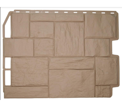 Фасадные панели (цокольный сайдинг) коллекция ТУФ - Бежевый от производителя  Fineber по цене 355.00 р