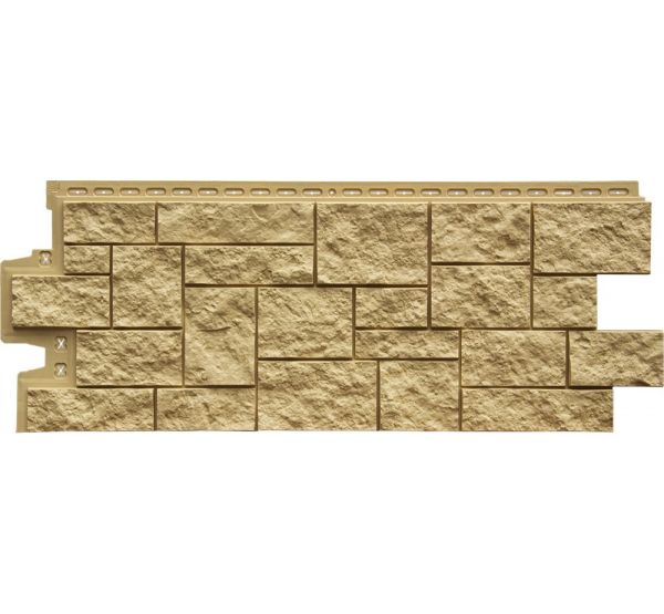 Фасадные панели Стандарт Дикий камень Песочный от производителя  Grand Line по цене 440 р