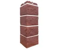 Угол наружный Колотый Камень Элит Корица (белый шов)