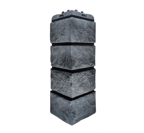 Угол наружный Колотый Камень Элит Антрацит (чёрный шов) от производителя  Grand Line по цене 769 р
