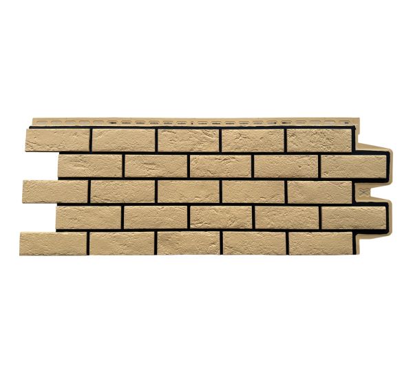 Фасадные панели Премиум состаренный кирпич Песочный (шов RAL 9005) от производителя  Grand Line по цене 615 р