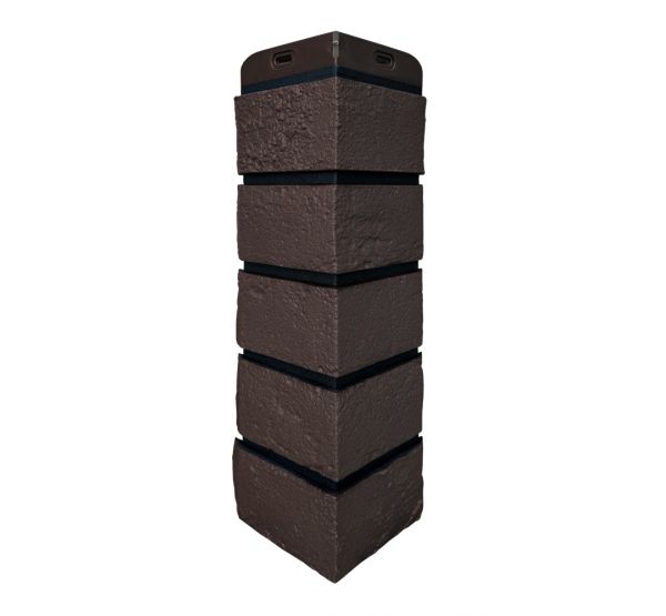 Угол Премиум состаренный кирпич Шоколадный (шов RAL 9005) от производителя  Grand Line по цене 686 р