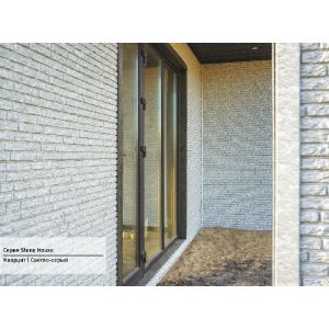 Фасадная панель Стоун Хаус Кварцит - Светло-Серый от производителя  Ю-Пласт по цене 362 р
