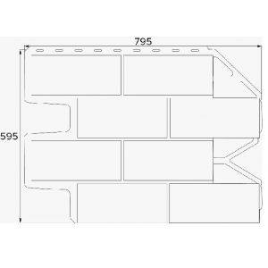 Фасадные панели (цокольный сайдинг) Блок - Бежево-коричневый от производителя  Fineber по цене 455 р