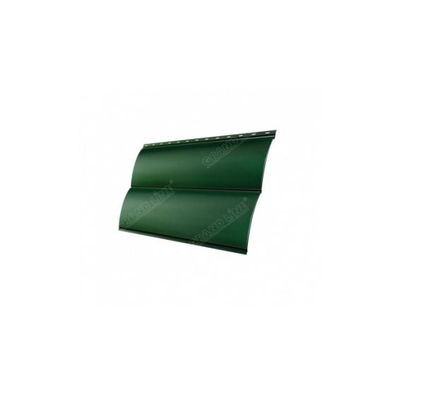 Металлический сайдинг Блок-хау 0,5 Atlas с пленкой RAL 6005 Зеленый мох от производителя  Grand Line по цене 782 р
