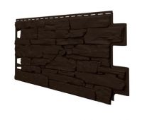 Фасадные панели (цокольный сайдинг) Оптима Камень Темно-Коричневый