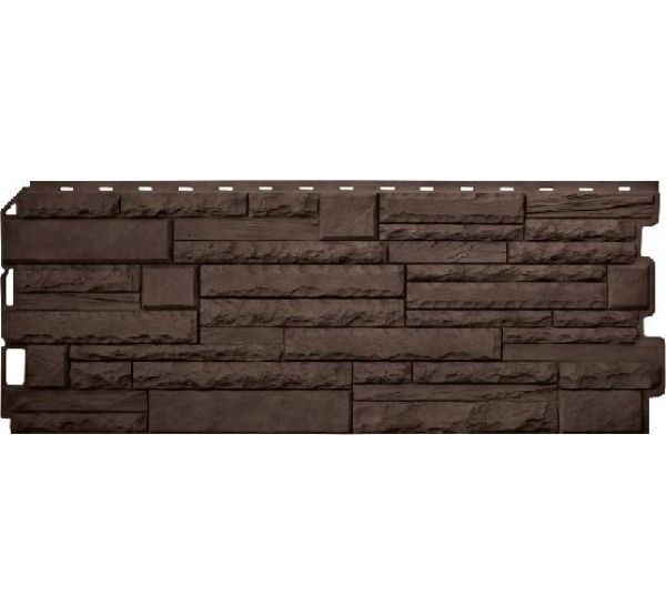 Фасадные панели Скалистый камень ЭКО Коричневый от производителя  Альта-профиль по цене 410 р