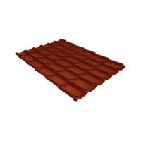 Металлочерепица классик 0,5 Satin RAL 8004 терракота