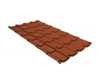 Металлочерепица камея GL 0,5 GreenCoat Pural RR 750 кирпично-красный (RAL 8004 терракота) Металлочерепица камея GL 0,5 GreenCoat Pural RR 750 кирпично-красный (RAL 8004 терракота)
