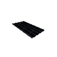 Металлочерепица камея 0,45 Drap RAL 9005 черный