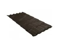 Металлочерепица квинта плюс 0,5 GreenCoat Pural Matt RR 32 темно-коричневый (RAL 8019 серо-коричневый) Металлочерепица квинта плюс 0,5 GreenCoat Pural Matt RR 32 темно-коричневый (RAL 8019 серо-коричневый)