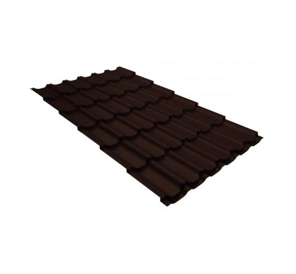 Металлочерепица квинта плюс 0,5 GreenCoat Pural RR 887 шоколадно-коричневый (RAL 8017 шоколад) от производителя  Grand Line по цене 1 189 р