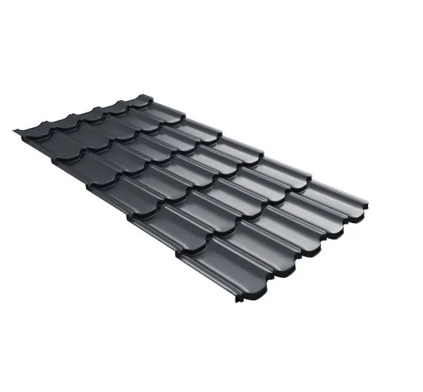 Металлочерепица квинта плюс c 3D резом 0,5 Quarzit lite RAL 7024 мокрый асфальт от производителя Grand Line по цене 1 р Металлочерепица квинта плюс c 3D резом 0,5 Quarzit lite RAL 7024 мокрый асфальт от производителя Grand Line по цене 1 р