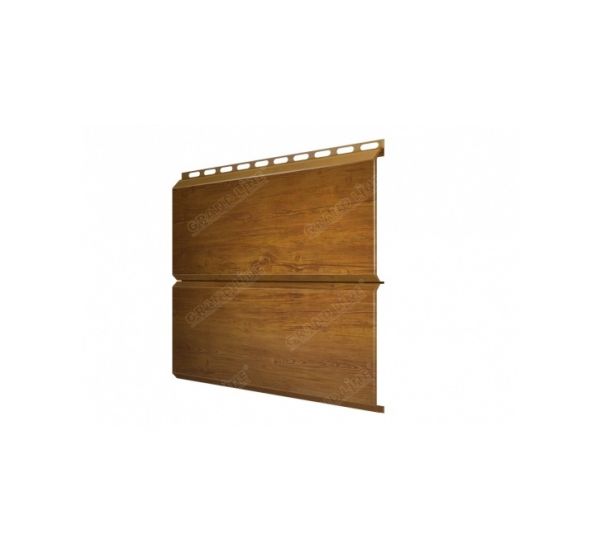 Металлический сайдинг ЭкоБрус 0,45 Print Twincolor Golden Wood от производителя  Grand Line по цене 1 150 р