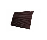 Металлический сайдинг Вертикаль (gofr) 0,5 Velur20 RAL 8017 Шоколад