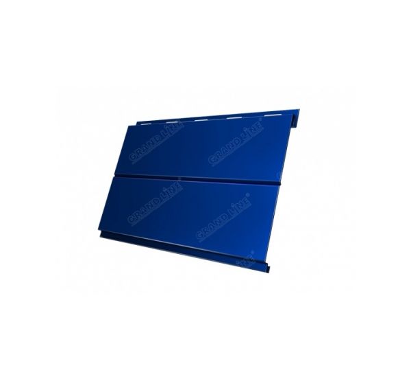 Металлический сайдинг Вертикаль (line) 0,5 Satin RAL 5005 Сигнальный синий от производителя  Grand Line по цене 863 р