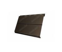 Металлический сайдинг Вертикаль (line) 0,5 Velur20 RR 32 Темно-коричневый