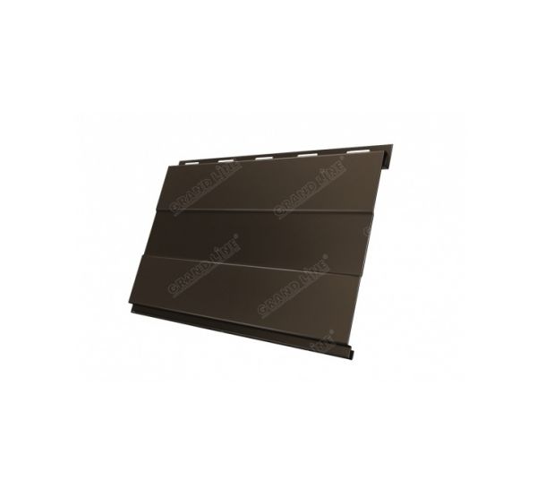 Металлический сайдинг Вертикаль (prof) 0,5 Quarzit RR 32 Темно-коричневый от производителя  Grand Line по цене 1 320 р