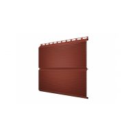 Металлический сайдинг ЭкоБрус Gofr 0,45 Drap с пленкой RAL 8004 Терракота