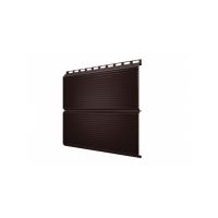 Металлический сайдинг ЭкоБрус Gofr 0,5 Satin RAL 8017 Шоколад