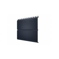 Металлический сайдинг ЭкоБрус Gofr 0,5 Velur20 RAL 7024 Мокрый асфальт