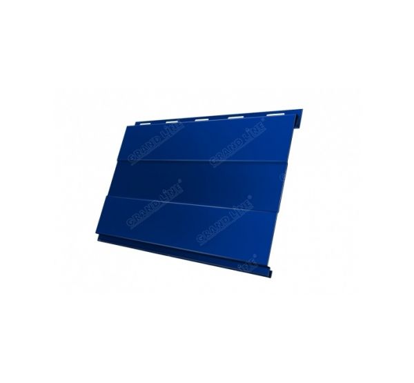 Металлический сайдинг Вертикаль (prof) 0,45 PE RAL 5005 Сигнальный синий от производителя  Grand Line по цене 767 р