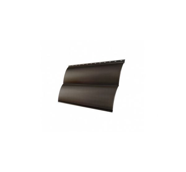 Металлический сайдинг Блок-хаус 0,5 GreenCoat Pural Matt с пленкой RR 32 темно-коричневый (RAL 8019 серо-коричневый) от производителя  Grand Line по цене 954 р
