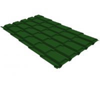 Металлочерепица квадро профи 0,45 PE RAL 6002 лиственно-зеленый