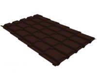 Металлочерепица квадро профи 0,5 Quarzit RAL 8017 шоколад