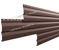 Металлический сайдинг МП СК-14х226 NormanMP (ПЭ-01-8017-0.5) Коричневый шоколад