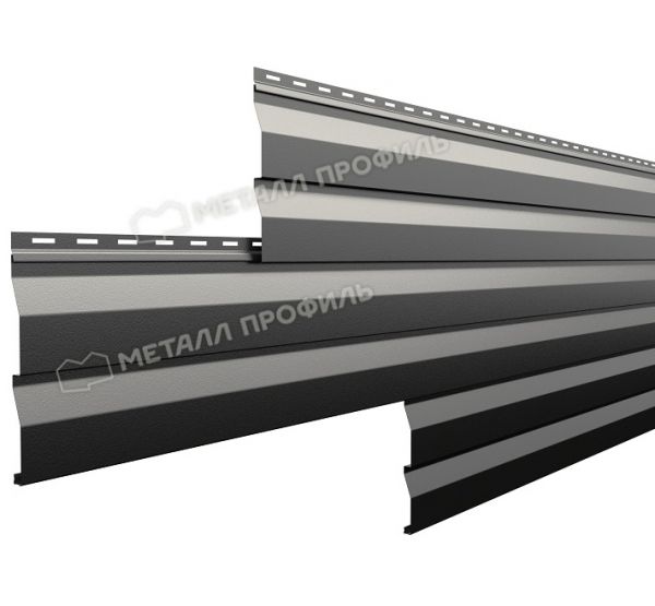 Металлический сайдинг МП СК-14х226 (PURMAN-20-9005-0.5) Черный темный от производителя  Металл Профиль по цене 1 290 р
