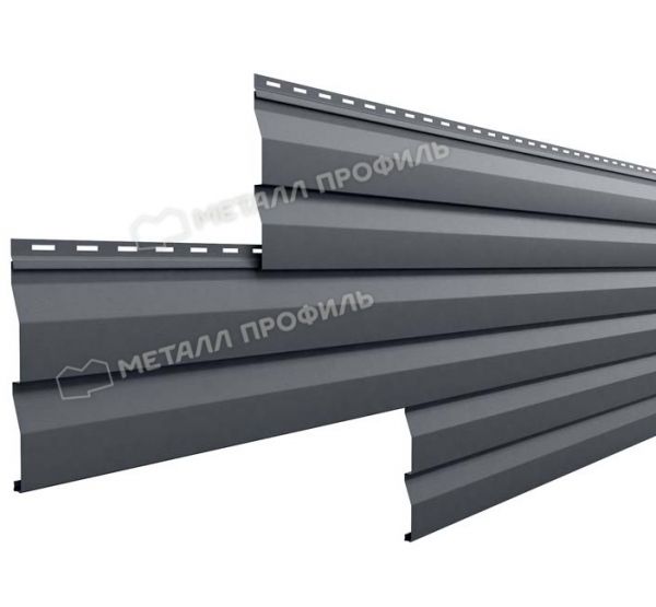 Металлический сайдинг МП СК-14х226 NormanMP (ПЭ-01-7024-0.5) Серый графит от производителя  Металл Профиль по цене 754 р