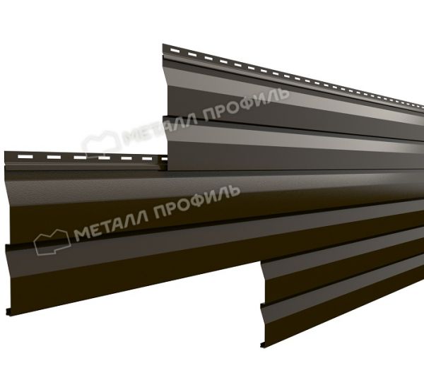 Металлический сайдинг МП СК-14х226 NormanMP (ПЭ-01-RR32-0.5) Темно-коричневый от производителя  Металл Профиль по цене 754 р
