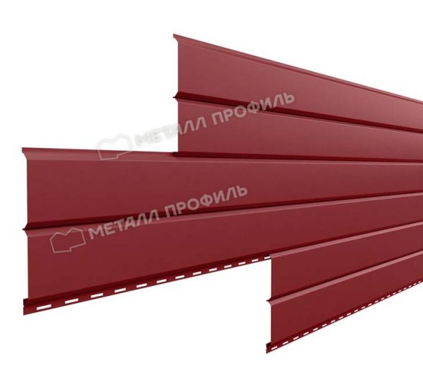 Металлический сайдинг Lбрус-15х240 (ПЭ-01-3011-0.45) Коричнево-красный от производителя  Металл Профиль по цене 745 р