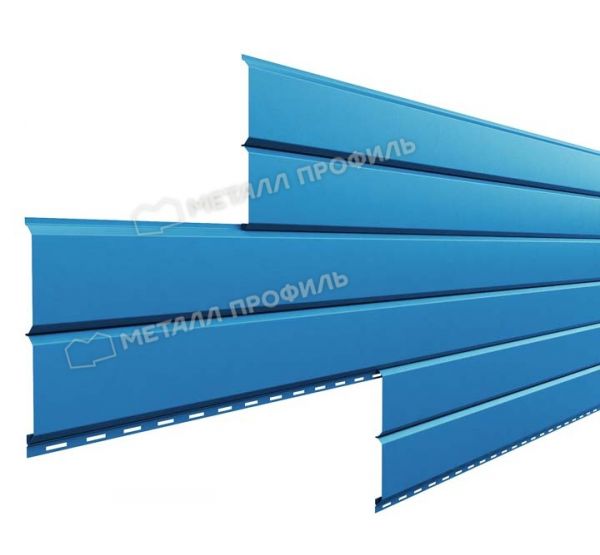 Металлический сайдинг Lбрус-15х240 (ПЭ-01-5015-0.5) Синее небо от производителя  Металл Профиль по цене 429 р
