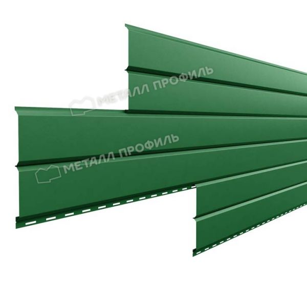 Металлический сайдинг Lбрус-15х240 (ПЭ-01-6002-0.45) Зеленый лист от производителя  Металл Профиль по цене 898 р