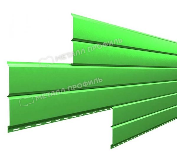 Металлический сайдинг Lбрус-15х240 (ПЭ-01-6018-0.5) Жёлто-зелёный от производителя  Металл Профиль по цене 804 р