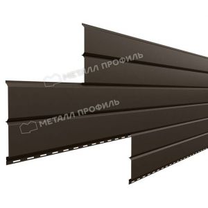 Металлический сайдинг Lбрус-15х240 (ПЭ-01-RR32-0.45) Темно-коричневый от производителя  Металл Профиль по цене 898 р