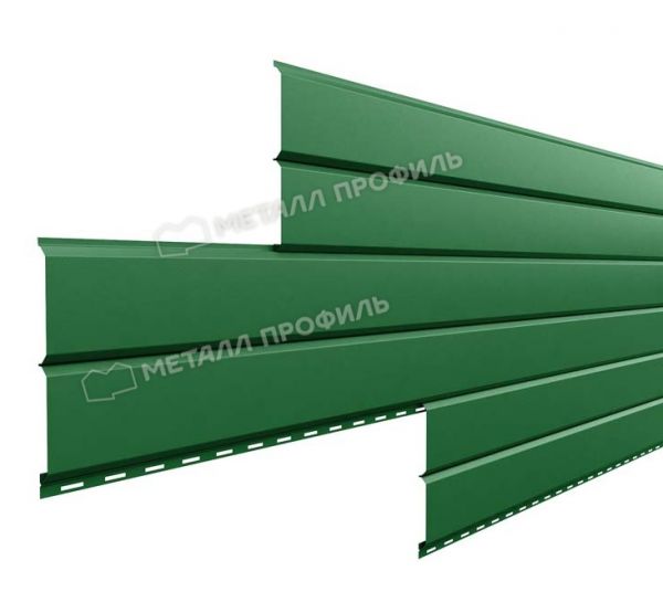 Металлический сайдинг Lбрус-15х240 (ПЭП-01-6002-0.45) Зеленый лист от производителя  Металл Профиль по цене 359 р