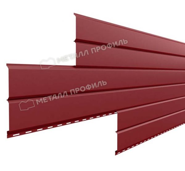 Металлический сайдинг Lбрус-15х240 (ПРМ-03-3011-0.5) Коричнево-красный от производителя  Металл Профиль по цене 729 р