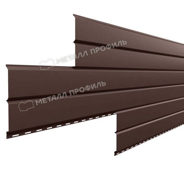 Металлический сайдинг Lбрус-15х240 (PURMAN-20-8017-0.5) Коричневый шоколад от производителя  Металл Профиль по цене 1 300 р