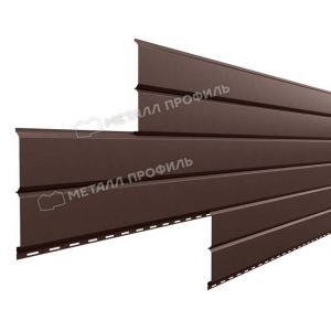 Металлический сайдинг Lбрус-15х240 (VikingMP-01-8017-0.45) Коричневый шоколад от производителя  Металл Профиль по цене 704 р