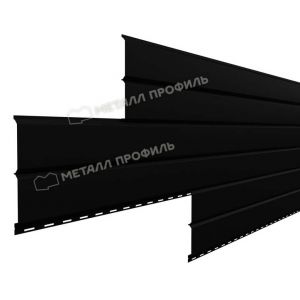 Металлический сайдинг Lбрус-15х240 (VikingMP-01-9005-0.45) Черный темный от производителя  Металл Профиль по цене 704 р