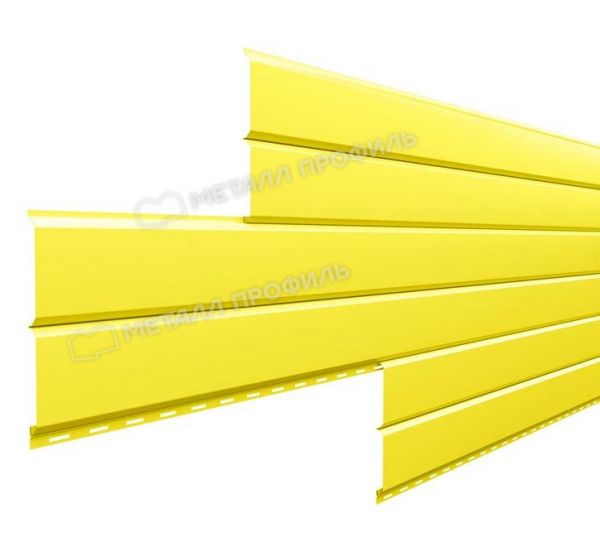 Металлический сайдинг Lбрус-15х240 NormanMP (ПЭ-01-1018-0.5) Желтый цинк от производителя  Металл Профиль по цене 444 р