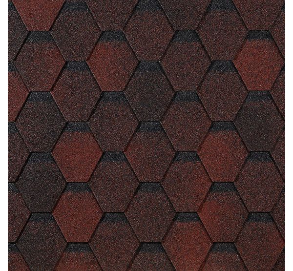 Гибкая черепица Шестигранник Красный от производителя Docke по цене 359 р Гибкая черепица Шестигранник Красный от производителя Docke по цене 359 р