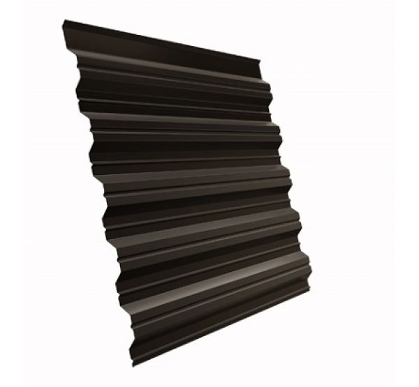 Лист 0.5 мм 2700x1060 Профнастил HC35 Velur Темно-коричневый от производителя  Grand Line по цене 2 049 р